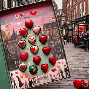 Boîtes de chocolat haut de gamme de luxe pour Noël Saint-Valentin Bonbon Celebration-Emballage de boîte de chocolat en carton de qualité supérieure - Product Image 4