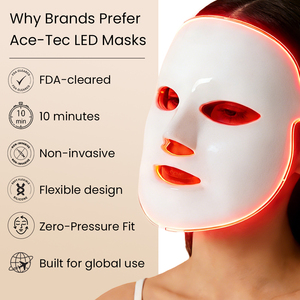 Máscara <span class=keywords><strong>Facial</strong></span> <span class=keywords><strong>LED</strong></span> de Terapia de Luz Roja Recargable, Profesional, Personalizable, con 4 Colores de Terapia de Luz, 2026 510K - Product Image 2