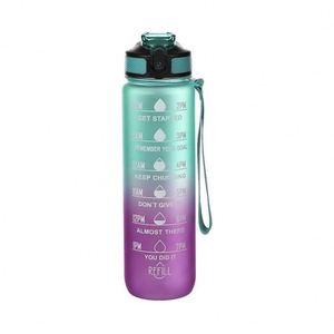 Botellas de Agua Motivacionales para Entrenamiento, Libres de BPA, 2000 ml, 32 oz, 64 oz, Medio Galón, Gran Capacidad, con Asa y Pajita para Senderismo y Deportes - Product Image 2