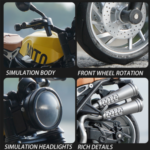 Modellino di Moto in Lega 1:12, Alta Precisione, Miniatura in Metallo da Collezione, Funzionamento a Batteria con Retrocarica per Bambini - Product Image 5