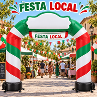 Arche gonflable publicitaire de gros pour événements locaux avec panneau signalétique pour l'entrée de foires communautaires, festivals gastronomiques et événements de rue