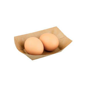 ถาดใส่กระดาษคราฟท์สีขาวบริสุทธิ์แบบใช้แล้วทิ้งสำหรับเสิร์ฟอาหารถาดกระดาษเคลือบพร้อมหน้าที่ใช้แล้วทิ้ง - Product Image 5