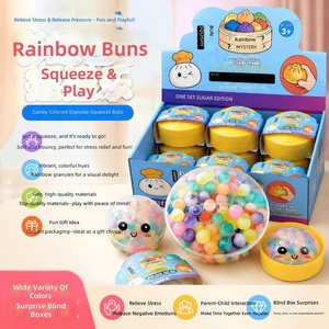 Giocattolo Antistress Arcobaleno Bestseller, Trendy <span class=keywords><strong>e</strong></span> Colorato, con Perle Giganti <span class=keywords><strong>e</strong></span> Design Realistico di Panino al Vapore, Creativo in Gomma - Product Image 2