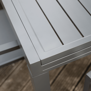 Ajunion khách sạn sang trọng nhà hàng đồ nội thất vườn bàn ghế nhôm 180/<span class=keywords><strong>300</strong></span> cm nối dài bảng textil Stackable ghế - Product Image 3