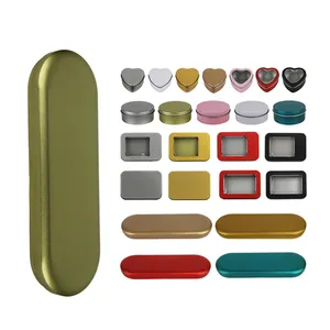 Custom Designs Metal Oval/Round/Heart Shape Tin Box Gift Packaging Candle Tea Tin Can Container for Tea Coffee Cookie
