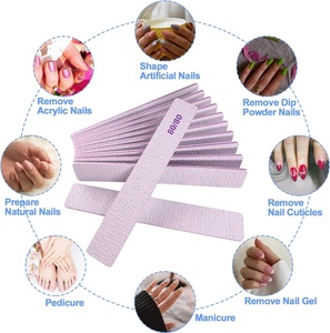 80/80 Grit móng tay tập tin, Emery bảng móng tay tập tin cho acrylic và gel móng tay, thô móng tay tập tin hai mặt 80 grits emory - Product Image 6