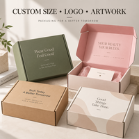Boîtes d'expédition en carton ondulé kraft personnalisées, écologiques, imprimées en couleur UV, avec poignée pour emballage cadeau