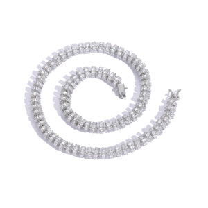 8Mm Circle Tennis Necklace Men's and Women's Personalized Necklace, Hip Hop Full of Zirconium Tanjing Fashion Lijing Necklace - Product Image 4