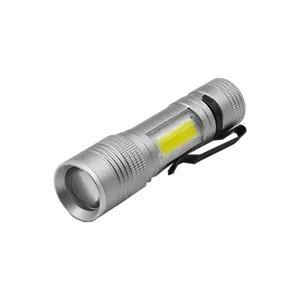 Küçük alüminyum COB torch kalem kelepçe taşınabilir cep Mini LED el feneri ile klip