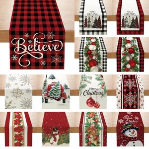 Navidad chemin de Table de noël pour salle à manger nappe décorative Buffalo <span class=keywords><strong>Plaid</strong></span> ferme 2023 <span class=keywords><strong>Noel</strong></span> Navidad Natal nouvel an 2024 - Product Image 5