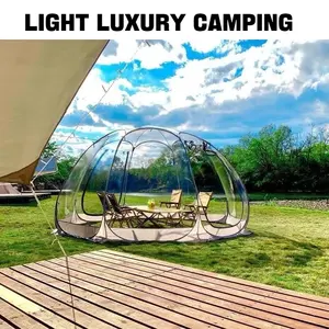 Rushed Camouflage/Field Game Tent Transparent Garden Igloo Dome Tent Geodesic D Quick Automatic Opening Giant Transparent Tent
