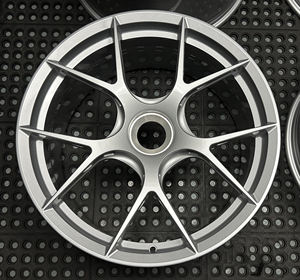 Rines SWIFTOP Fi R con Bloqueo Central, Plateados Platino, para <span class=keywords><strong>Porsche</strong></span> <span class=keywords><strong>911</strong></span> 992 99 993 996 997 <span class=keywords><strong>Gts</strong></span> Turbo S Gt2 Gt3 Gt3rs, 20 y 21 Pulgadas - Product Image 2