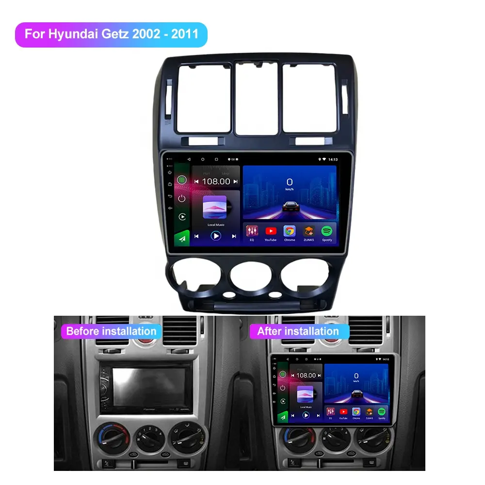 JYT 9 Zoll Auto Bildschirm RDS DSP Ram 1GB Rom 16GB Für Hyundai GETZ 2002-2011 Autoradio Stereo DVD Player Multimedia GPS Navigator