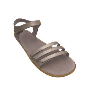 Sandales plates décontractées en cuir véritable noir respirant pour femmes TipsieToes, pour la vie quotidienne, pieds nus, à enfiler, pour la saison printanière - Product Image 1