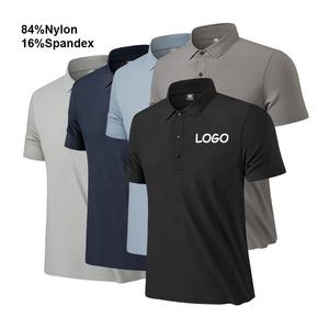 OEM calidad superior logotipo personalizado cuello camisa Golf Polo camiseta Nylon Spandex Polo camisetas lisas para hombre Polo camisas - Product Image 1