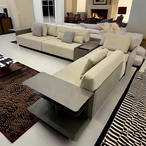 Phòng khách hiện đại sofa góc phòng khách thiết kế Châu Âu đặt ghế sofa để bán - Product Image 5