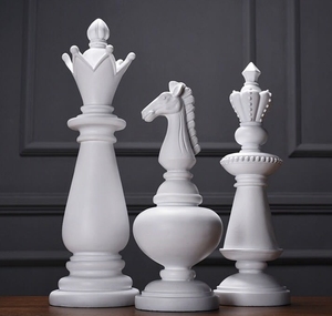 Tavolo da ufficio figurine artigianato dorato di lusso Top Rated Board Queen King gioco di scacchi Set decorazione decorativa per scacchi - Product Image 5