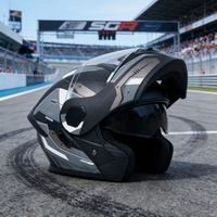 Casques de moto rabattables de haute qualité Protection des oreilles amovible Matériel ABS Personnaliser Expédition en 15 jours