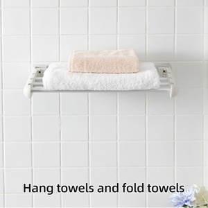 Wall Hanging Towel <b>Rod</b> Storage Rack Hanger and Drying <b>Holder</b> for Laundry Room Closet Organization - Product Image 5