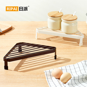 Étagère à épices Ripai Kitchen, couleur café, organisateur d'angle multifonctionnel pour comptoir - Product Image 3