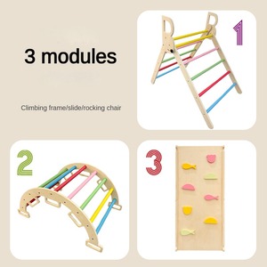 Robusto Set di Giochi per Arrampicata in Legno per Bambini, Arco Montessori Xing Hui PJ01 con <span class=keywords><strong>Forme</strong></span> <span class=keywords><strong>Geometriche</strong></span> - Product Image 5