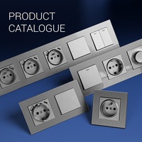 Prise murale standard européenne 86*86MM, taille standard, 2P+T, prise en verre trempé avec prise USB de type C, 250A 16A