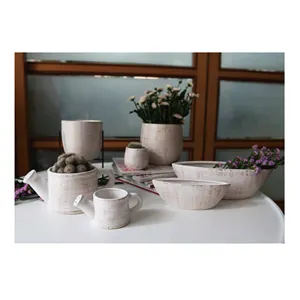 Vaso da fioriera in ceramica a forma di barca con grande decorazione da giardino creativo di promozione calda