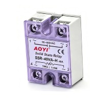 Régulateur de tension à semi-conducteurs monophasé AOYI SSR-40VA-H 40A 90-480VAC avec potentiomètre 1MΩ – Vente en gros usine