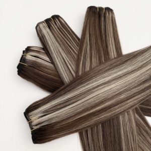 Extensiones de Cabello Humano Remy Europeo de Doble Trama, Extensiones de Cabello Humano Remy Divine en Cola de Caballo - Product Image 1