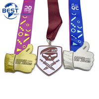 Vente en gros de médailles en bronze drapées personnalisées Médailles et trophées en alliage de zinc métal sportif Fabricant de médailles Moulage