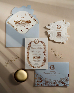 ซองใส่จดหมายแบบแข็งพิมพ์ลายตัวอักษรสีฟ้า4x6สำหรับ15ปี - Product Image 6