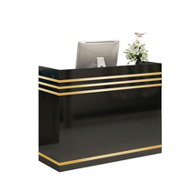 Comptoir de caisse tendance, comptoir d'accueil moderne et minimaliste, bureau d'accueil commercial pour salons de manucure et magasins de vêtements