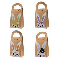 Sac en papier plastique avec poignée - Boîte à bonbons pour fête, sac à biscuits, sac d'emballage