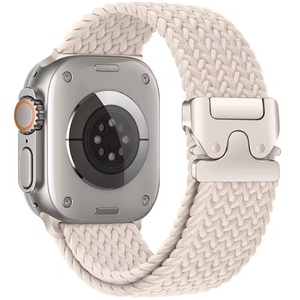 Cinturino per Smartwatch in Nylon Intrecciato con Fibbia a <span class=keywords><strong>Paracadute</strong></span> 42/44/45/49mm per Apple Watch Ultra 3 2 - Product Image 2