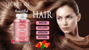 Gomitas de colágeno de biotina vegana OEM <span class=keywords><strong>1000mcg</strong></span> biotina y goma de colágeno - Product Image 2