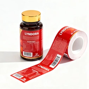 Tùy chỉnh trong suốt không thấm nước UV kháng tự dính nhãn cho sức khỏe Pharma Cmyk mềm-cảm ứng cá nhân chai giải pháp - Product Image 1