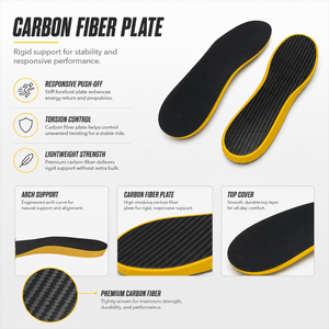 Plantillas de Fibra de Carbono de Alto Rendimiento para Hombres y Mujeres, Insertos para Calzado Deportivo para Baloncesto, Voleibol, Correr, Saltar y Entrenamiento - Product Image 4