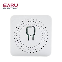 EARU EWeLink 16A Interrupteur intelligent WiFi miniature 2 voies Module de disjoncteur Contrôle vocal sans fil pour maison intelligente Application EWeLink Alexa Google Home