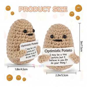 Pendentif Ourson en Laine Miniature au Crochet Kawaii, Modèle Cochon d'Eau Kabi Bala, Jouets en Peluche en Coton avec Rembourrage en PP - Product Image 2