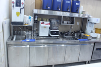 FEST Acier Inoxydable Boba Thé Station Personnalisé Refroidisseur Congélateur Table Évier Bubble Tea Bar Comptoir