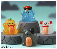 En vrac mignon 3D objet lumineux halloween miniature décoratif jardin résine personnage brillant dans le noir mini figuration sac aveugle
