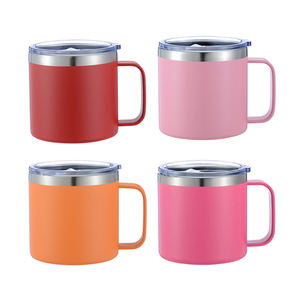 Vaso Térmico Personalizado de Acero Inoxidable de 14oz con Asa y Tapa Push-Pull, Taza de Viaje para Estudiantes, para Café, Cerveza, Vino, Eventos, con Recubrimiento en Polvo Original - Product Image 3