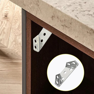 Soportes de Esquina con Tornillos de Acero Inoxidable Galvanizado en Zinc, Soporte de Fijación Universal de un Solo Lado para Muebles, Gabinetes, Laminados y Mesas - Product Image 5
