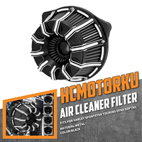 Kit de filtre à air haute performance pour moto Harley Sportster XL 883 1200 Dyna Softail Touring M8 en aluminium noir