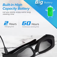 Lunettes 3D à obturateur actif DLP Link pour projecteurs 3D DLP-Link Lunettes 3D Bluetooth pour projecteur Bluetooth 96-144 Hz