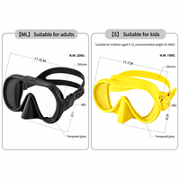 Ensemble de plongée en apnée familial, masque de plongée à lentille unique en verre trempé, anti-fuite, écologique, équipement de pêche sous-marine professionnel pour adultes