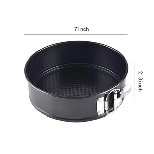 Hot bán vòng bánh <span class=keywords><strong>Pan</strong></span> 7 inch màu đen không dính nướng khuôn hộ gia đình rò rỉ bằng chứng con dấu Carbon bánh <span class=keywords><strong>springform</strong></span> <span class=keywords><strong>Pan</strong></span> - Product Image 5