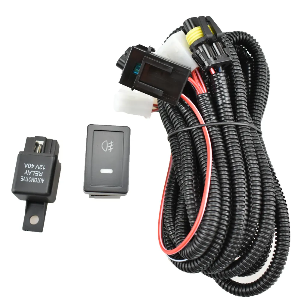 Auto Mistlamp H11 Kabelboom Zekering Relais Kabel Switch Kit Voor S-Uzuki Swift Iii Mz Ez Hatchback 2005-2009