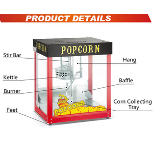 Máquina automática para hacer palomitas de maíz industrial a gas comercial a la <span class=keywords><strong>venta</strong></span> - Product Image 3
