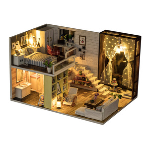 IIECREATE Maisons miniatures en bois éducatives, cadeaux, jouets floraux, maisons de poupées DIY - Product Image 2